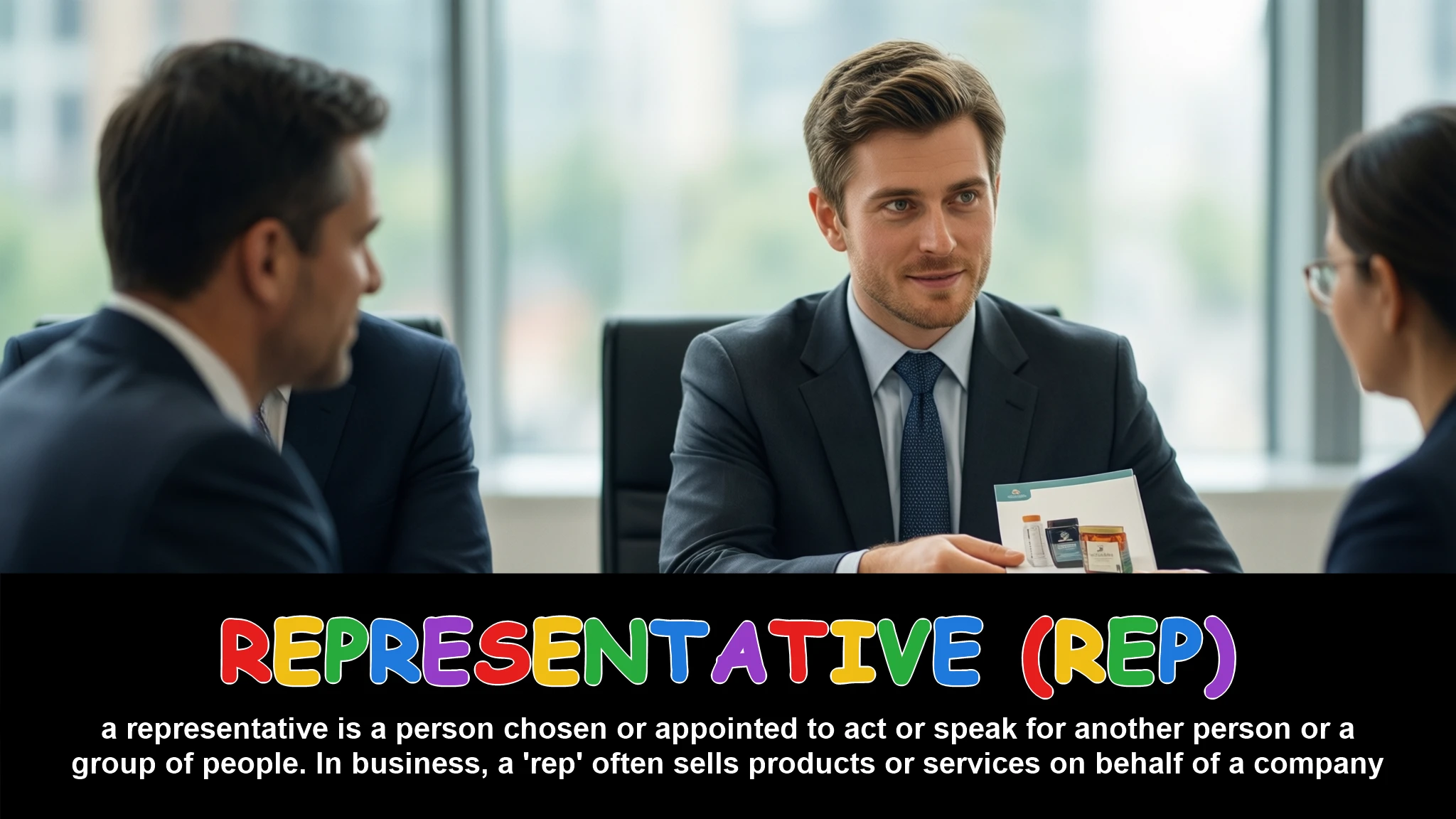 English Illustration for representative (rep)